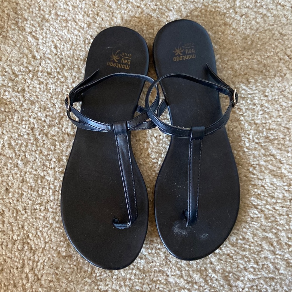 black sandals